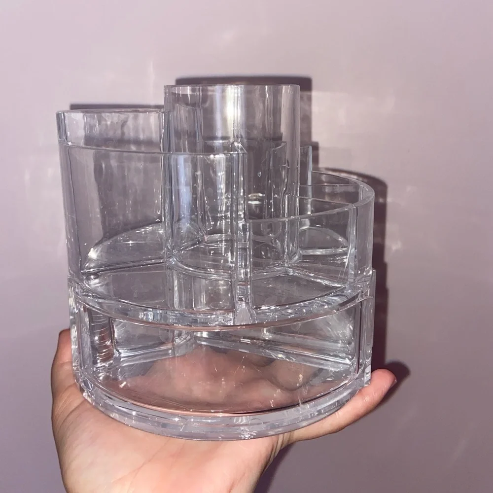 Clear acrylic makeup organizer
